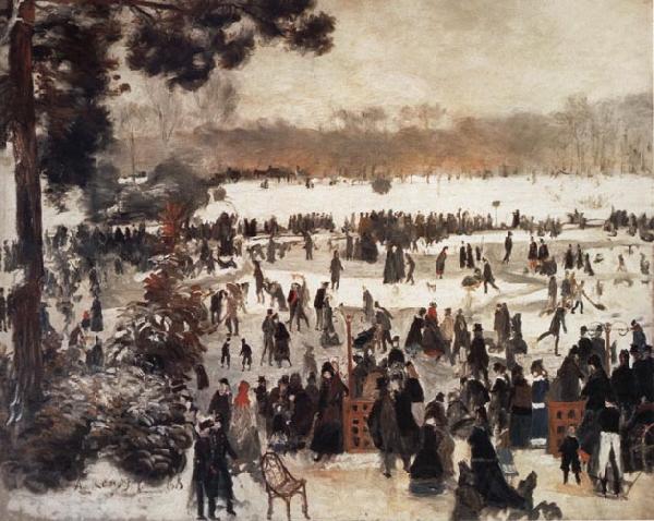 Pierre Renoir Skaters in the Bois de Boulogne Spain oil painting art
